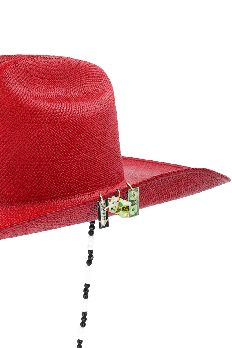 Ser Fortune Finds hat, stylish wide-brim hat with a natural woven texture, perfect for sun protection and casual outdoor wear.