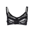 Black underwire bra from Ellipse Lingerie's Echoes collection, featuring smooth cups and adjustable straps.