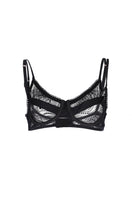 Black underwire bra from Ellipse Lingerie's Echoes collection, featuring smooth cups and adjustable straps.