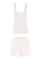 Ellipse Lingerie dreamer pajama shorts set with white pattern, comfortable sleepwear featuring a relaxed fit and soft fabric.