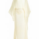 Off-white Francesca maxi dress by Deme By Gabriella, flowing fabric and elegant design perfect for summer occasions.