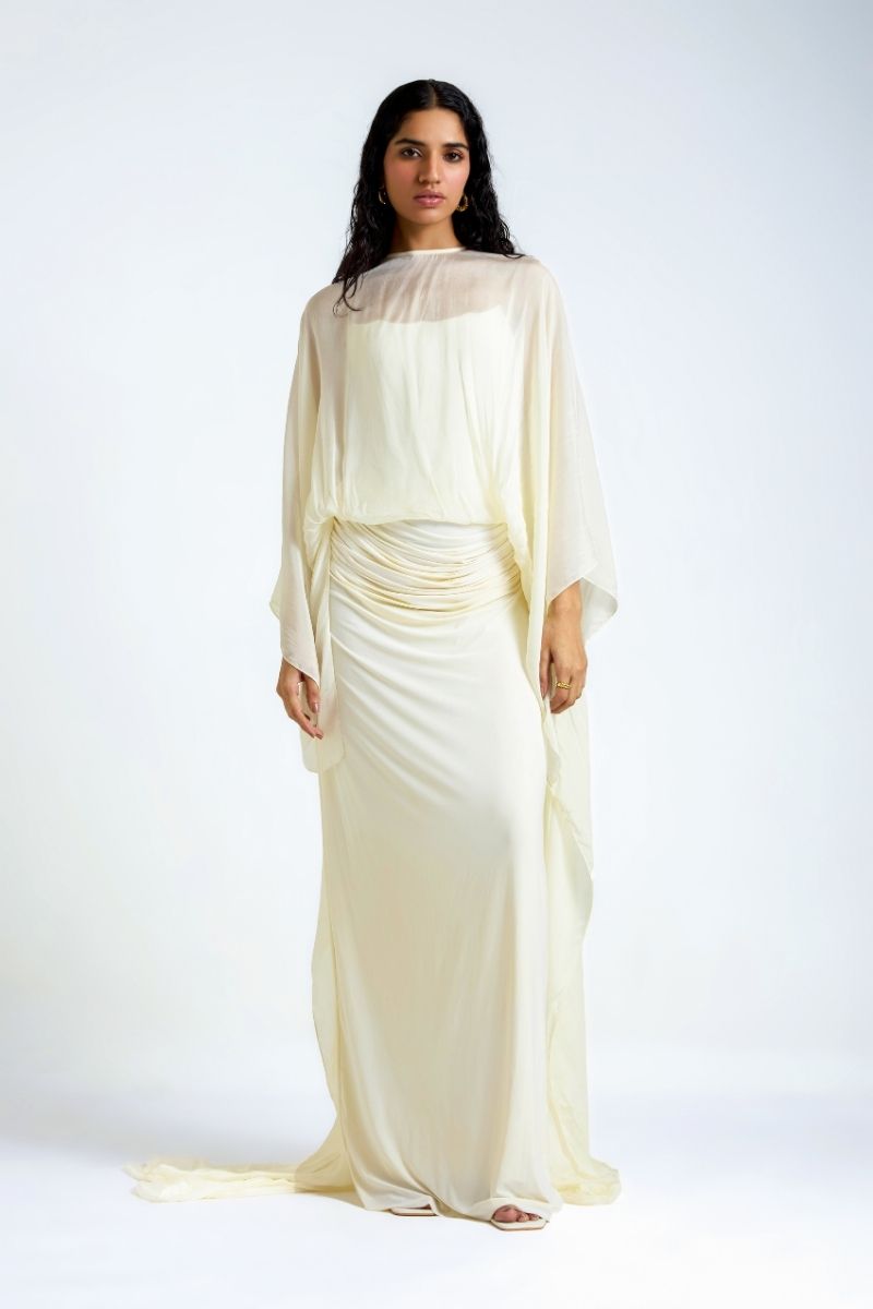 FRANCESCA OFF WHITE MAXI DRESS