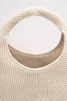 White POELLE Francesca top handle bag with elegant design and structured shape, featuring a smooth leather finish.