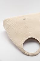 White POELLE Francesca bag with top handle, stylish and elegant accessory for everyday use.