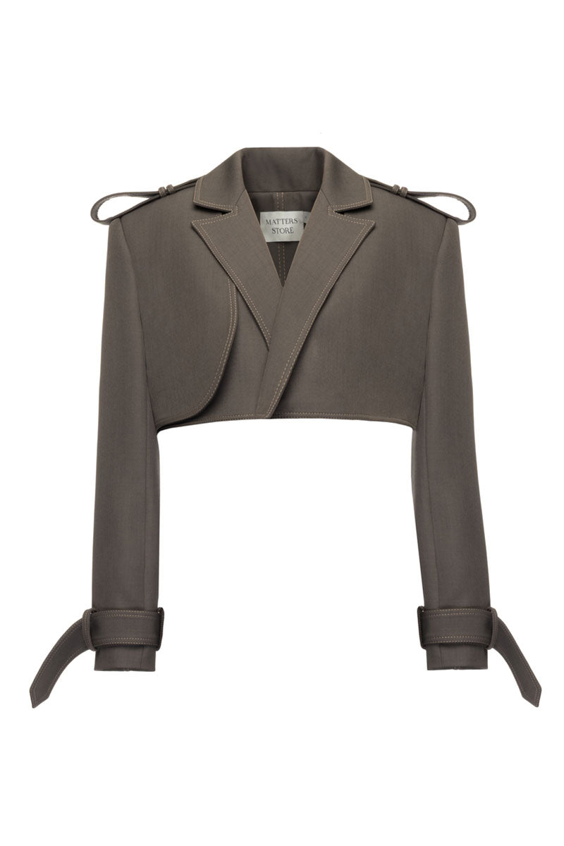 FREJA DETACHABLE TRENCH IN SAGE - CULT MIA