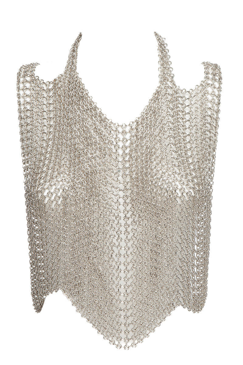 SOFIA TOP IN SILVER - CULT MIA