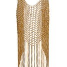Silvia Gnecchi gold chain vest featuring a stylish chain detail, sleeveless design, and modern fit.