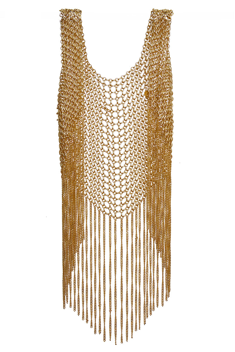 THE GOLD CHAIN GILET - CULT MIA