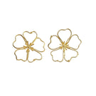 Sara & Flora Aurora Midi Contour Earrings, silver-toned earrings with sleek, curved design and polished finish.