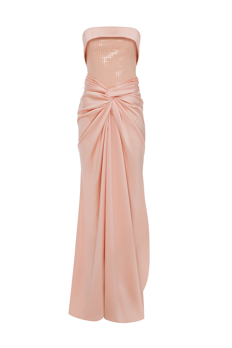 YUNA DRESS IN LIGHT SALMON