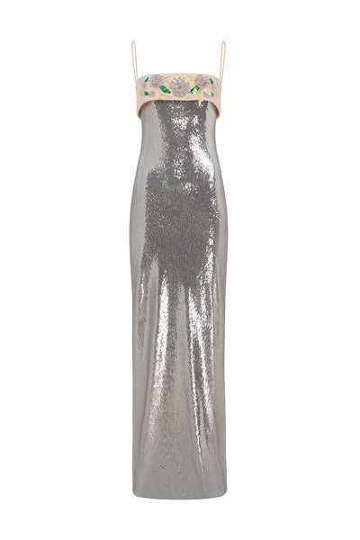SIRO DRESS IN SILVER | CULT MIA | MOON / HAKAAN YILDIRIM SIRO DRESS IN SILVER | CULT MIA | MOON / HAKAAN YILDIRIM