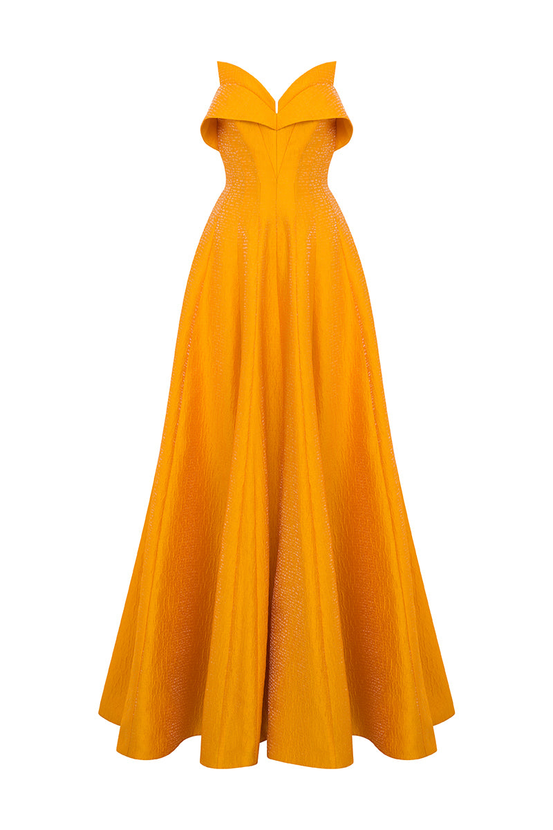 SOLEIL DRESS IN TANGERINE