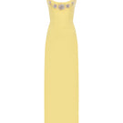 Baby yellow MOON HAKAAN YILDIRIM SOL gown with elegant design, perfect for special occasions or formal events.