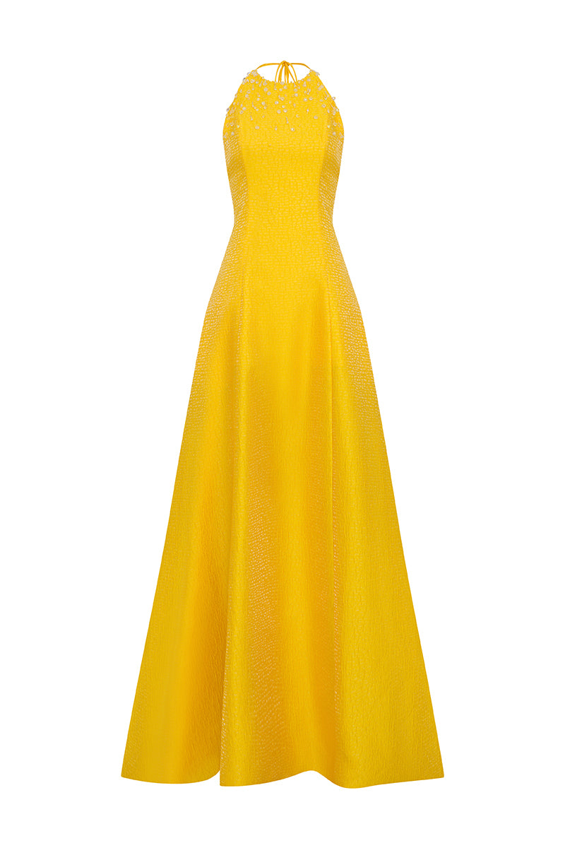 KEIJN DRESS IN BUMBLEBEE YELLOW