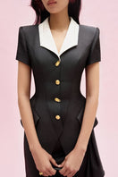Jenny K Tran Gilvan blazer jacket, tailored fit with structured lapels, shown in a stylish, professional design.