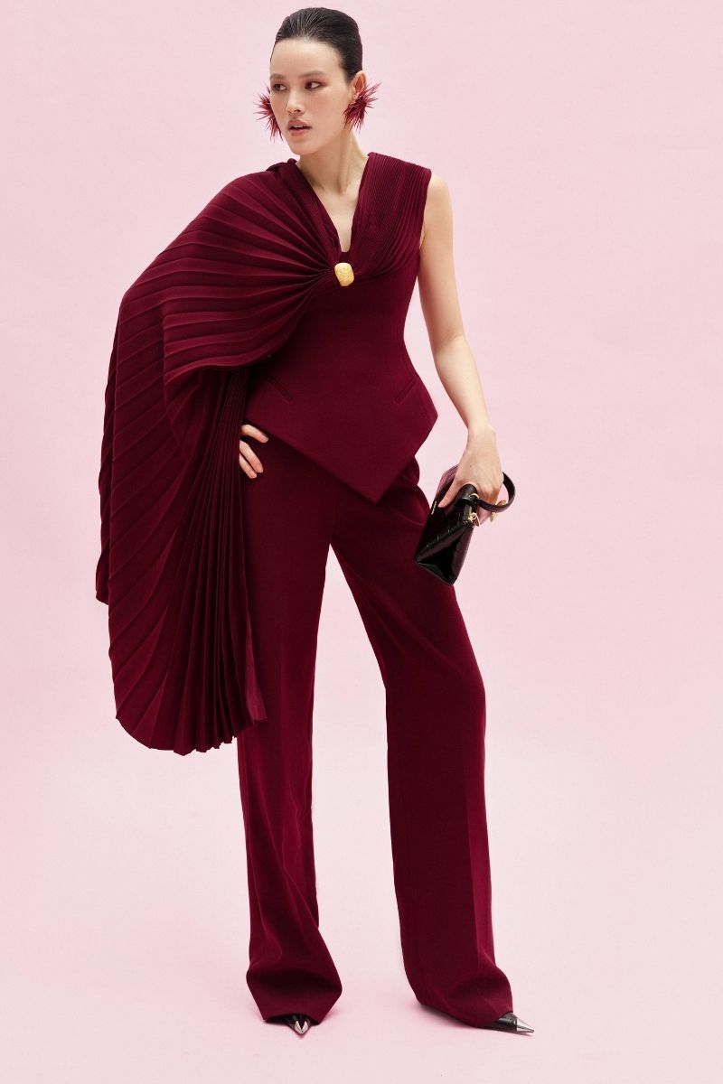 Jenny K Tran Giselle Pants in neutral fabric, tailored fit, and stylish design, perfect for casual or semi-formal wear.