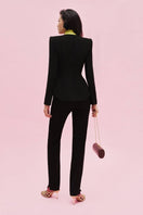 Jenny K Tran Hailsham blazer jacket in a stylish design, paired with Giselle pants, displayed on a neutral background.