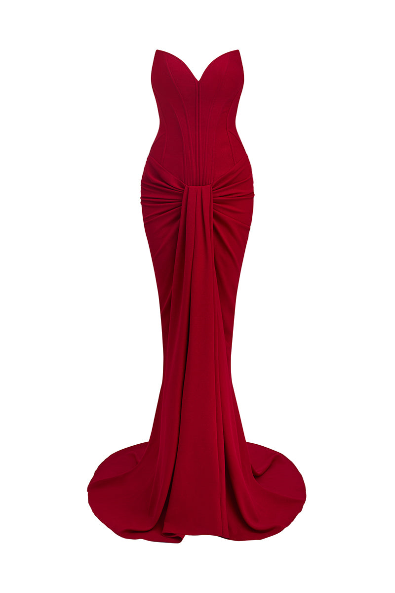 RUBY RAPTURE STRAPLESS GOWN - CULT MIA