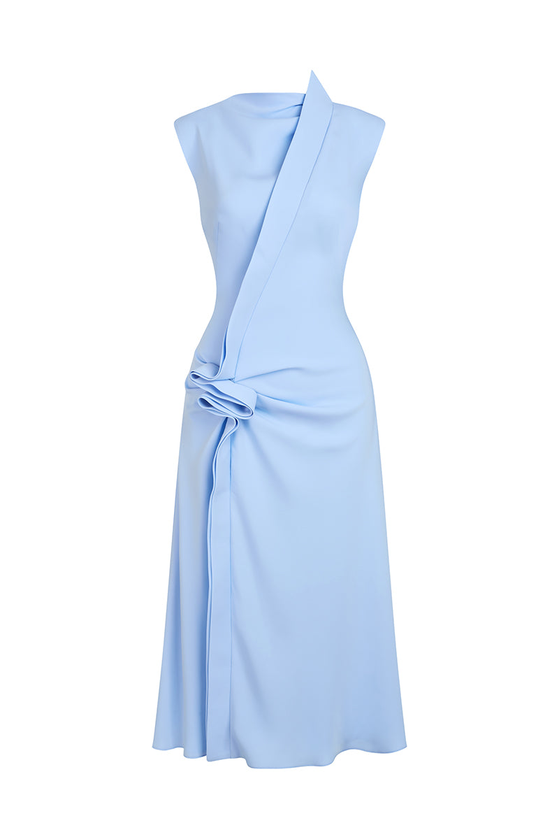 EL FARO LIGHT BLUE MIDI DRESS - CULT MIA