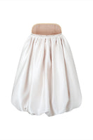 Back view of Phan Huy off-shoulder teardrop mini dress with fitted silhouette and stylish design.