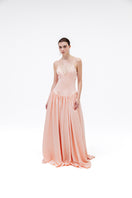 Studio NK peach maxi dress, Grace Dress in lightweight fabric, featuring a flowing design and elegant neckline.