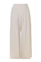Rebecca Taylor Grace wide leg pants in alabaster fabric, showcasing the relaxed fit and stylish silhouette.