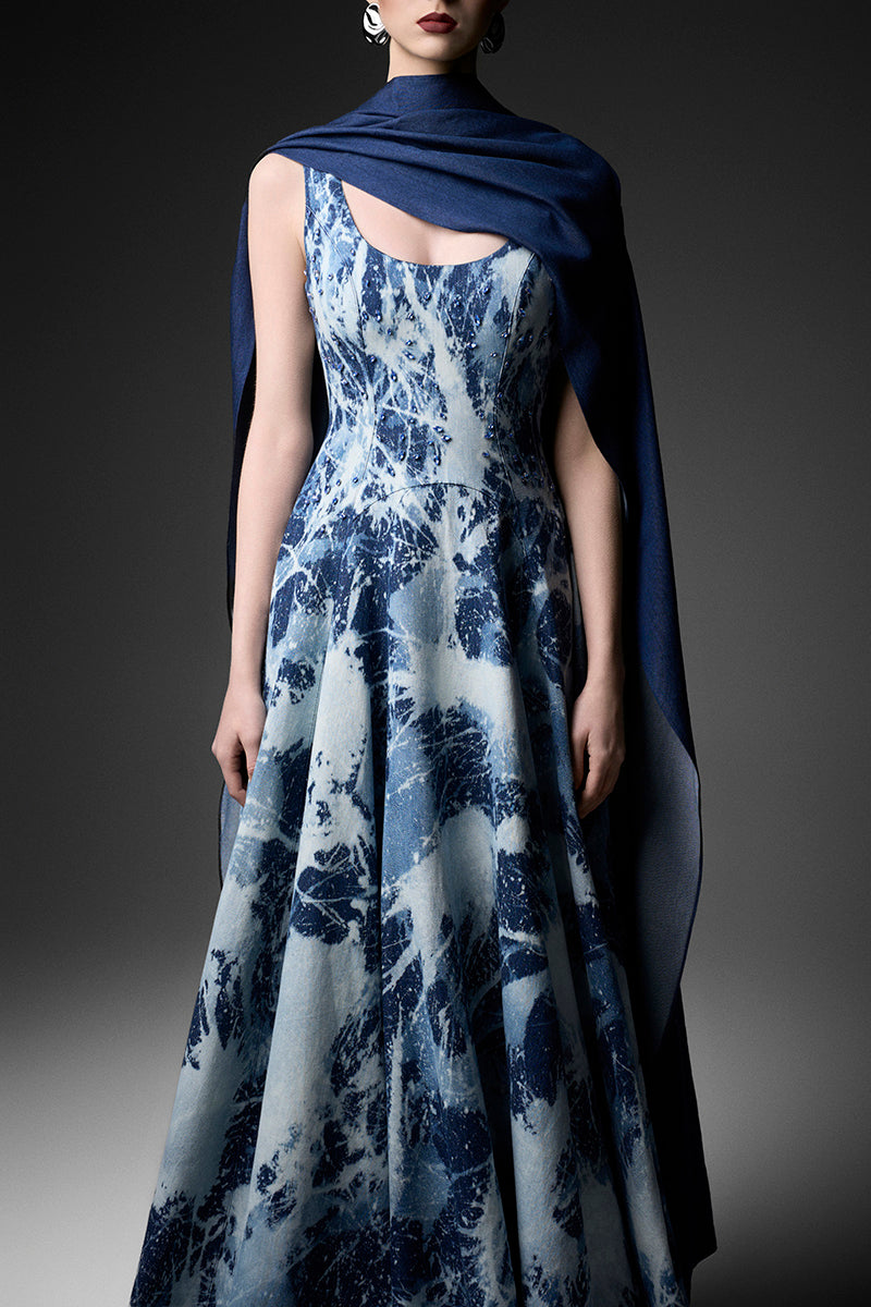 GVLUX Water Works Cape Gown featuring waterproof fabric and adjustable straps, ideal for protective wear in medical or industrial settings.