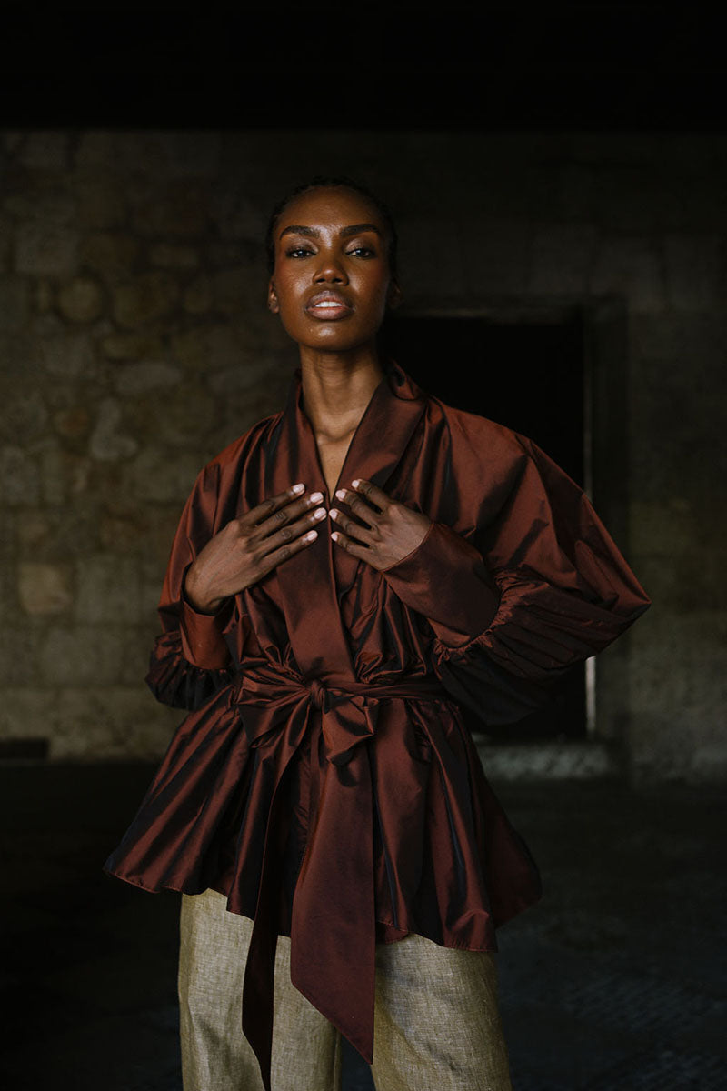 GALA TOP IN MAHOGANY - CULT MIA