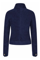 ZUT GAVEA navy blue jacket with a modern design, featuring a zip-up front and stylish collar, suitable for casual wear.