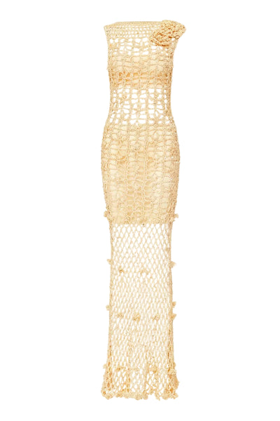 alix mini dress in black & vanilla LEMON VANILLA HANDMADE MAXI CROCHET DRESS | CULT MIA