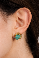 Gold GEO-MINI earrings by Fenomena featuring geometric design and small, stylish gold earrings.