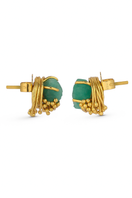 Gold GEO-MINI earrings by Fenomena featuring small geometric shapes with a sleek, modern design.
