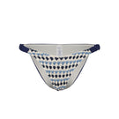 Nelblu Ginni bikini bottom in vibrant blue print, showcasing stylish swimwear with a comfortable fit and bold pattern.