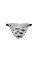 Nelblu Ginni bikini bottom in vibrant blue print, showcasing stylish swimwear with a comfortable fit and bold pattern.