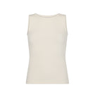 Nelblu Kenny beige shirt, casual long-sleeve top with a relaxed fit, shown on a mannequin.