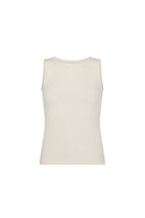 Nelblu Kenny beige shirt, casual long-sleeve top with a relaxed fit, shown on a mannequin.