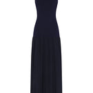 Nelblu Liz blue maxi dress with flowing fabric and sleeveless design, perfect for casual or summer wear.