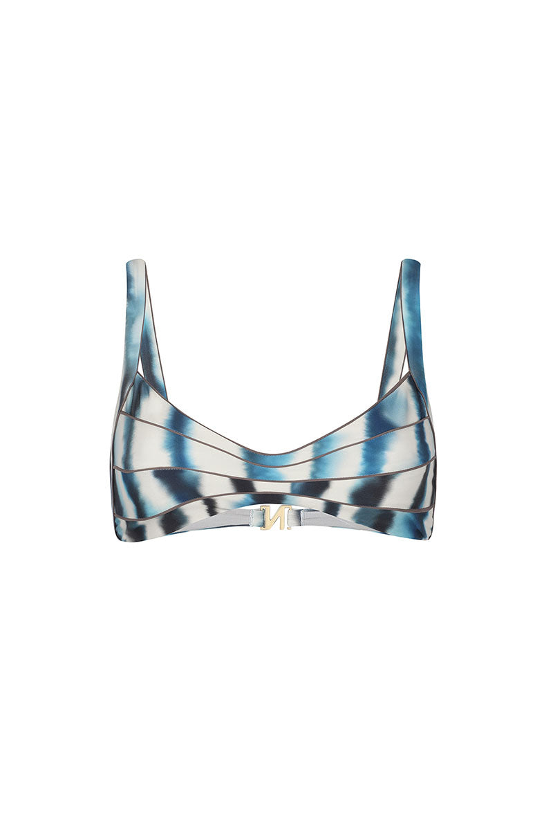 AMANECER TOP BIKINI IN PRINT AZUL