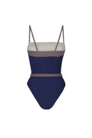 Nelblu Caliz one-piece swimsuit in blue blueberry color, featuring a sleek design and comfortable fit.