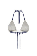 Nelblu LILI top bikini in blue print, featuring a stylish bikini top with vibrant pattern and adjustable straps.