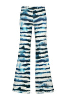 Nelblu Jagger print azul cover-up pants with a relaxed fit and vibrant blue pattern, perfect for beach or poolside wear.