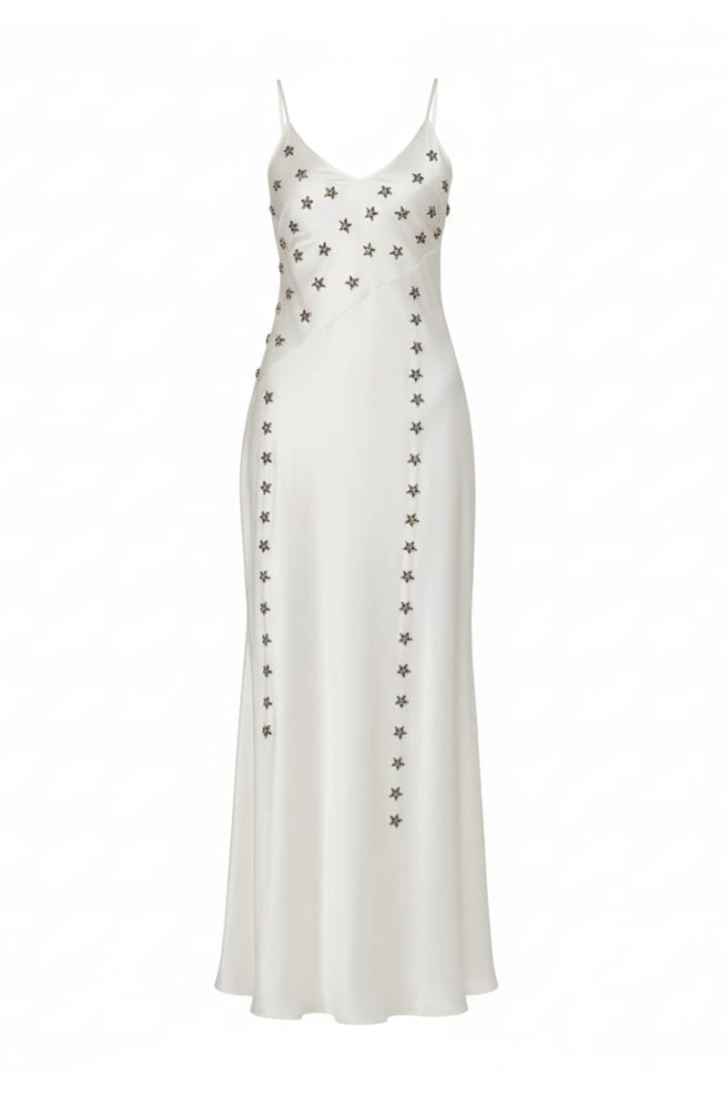 ARINI EMBELLISHED DRESS IN PEARL