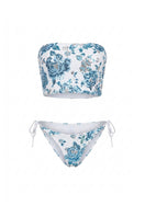 White Elephant Bikini by Nur Karaata displayed on a ghost mannequin, showcasing the stylish bikini design and fit.