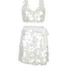 Nur Karaata Colony Co-ord set displayed on ghost mannequin, featuring a stylish matching top and bottom for a modern, chic look.