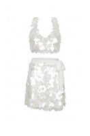 Nur Karaata Colony Co-ord set displayed on ghost mannequin, featuring a stylish matching top and bottom for a modern, chic look.