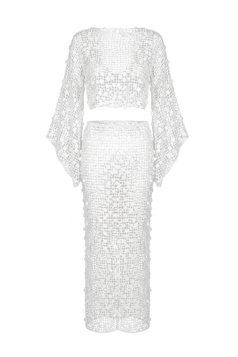 Nur Karaata rosemary co-ord set on ghost mannequin, featuring a matching top and pants with a stylish, coordinated design.