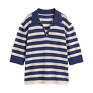 Nelblu Aurora top in print azul, stylish sweater featuring vibrant blue pattern, perfect for casual wear and layering.