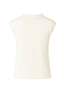 Ivory jersey top with gold hardware from SemSem, featuring a soft fabric and stylish design, shown from the back view.