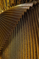 SemSem draped silk-blend plissé lamé gold maxi gown with flowing fabric and elegant design, showcased in a detailed close-up image.