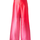 SemSem DÉGRADÉ Duchesse-Satin Wide-Leg Pants in hot pink, front view showing smooth fabric and relaxed fit.